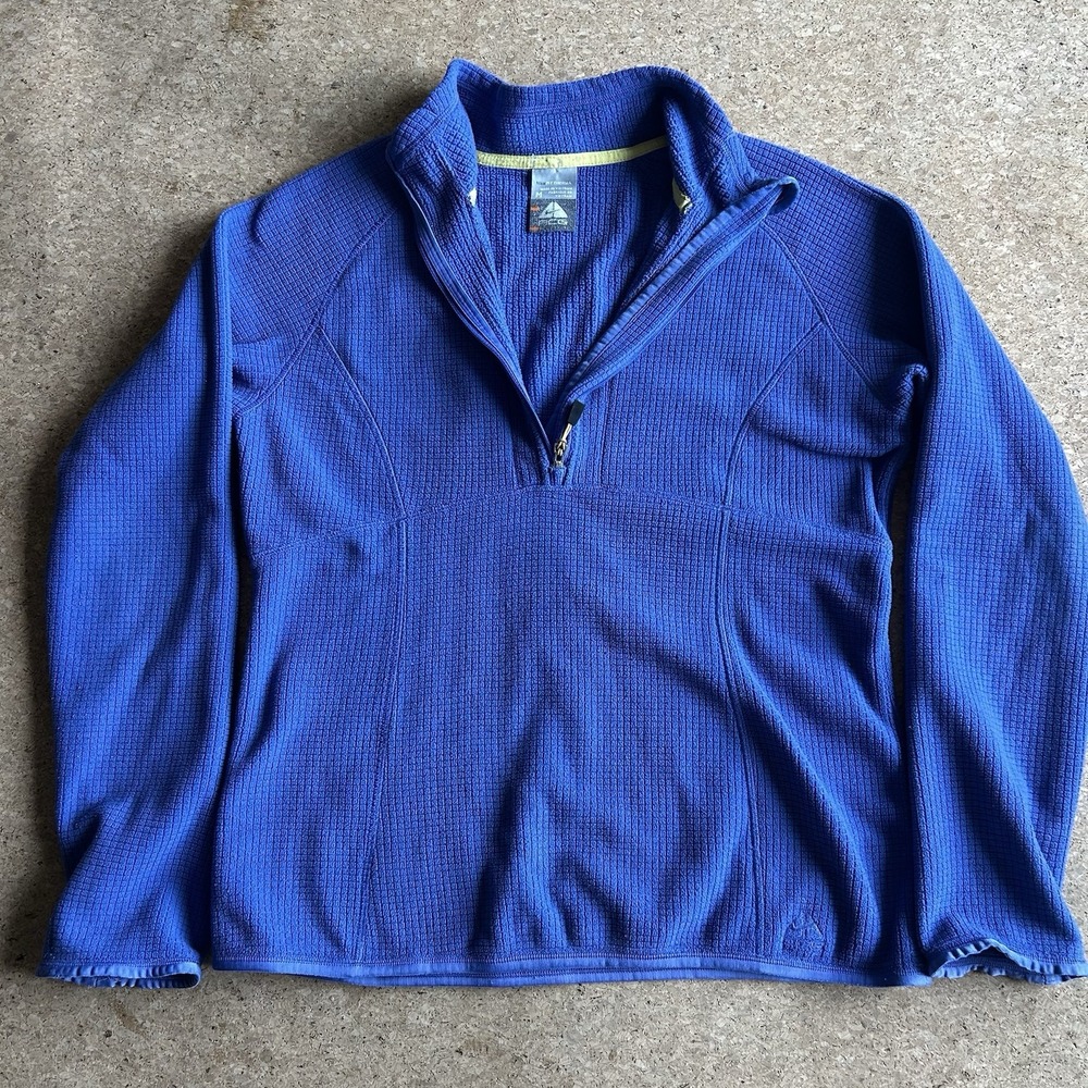 Y2K Nike Acg Waffle Knit Quarter Zip Pullover Size Medium